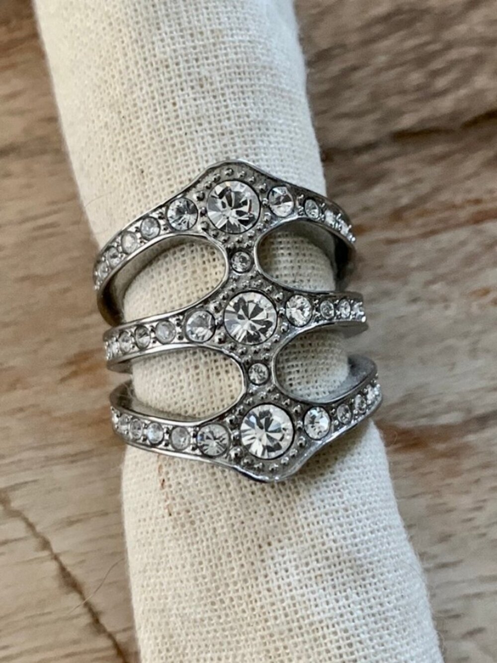 Dyrberg/Kern Robina Swarovski Crystal ring US 8 (approx)